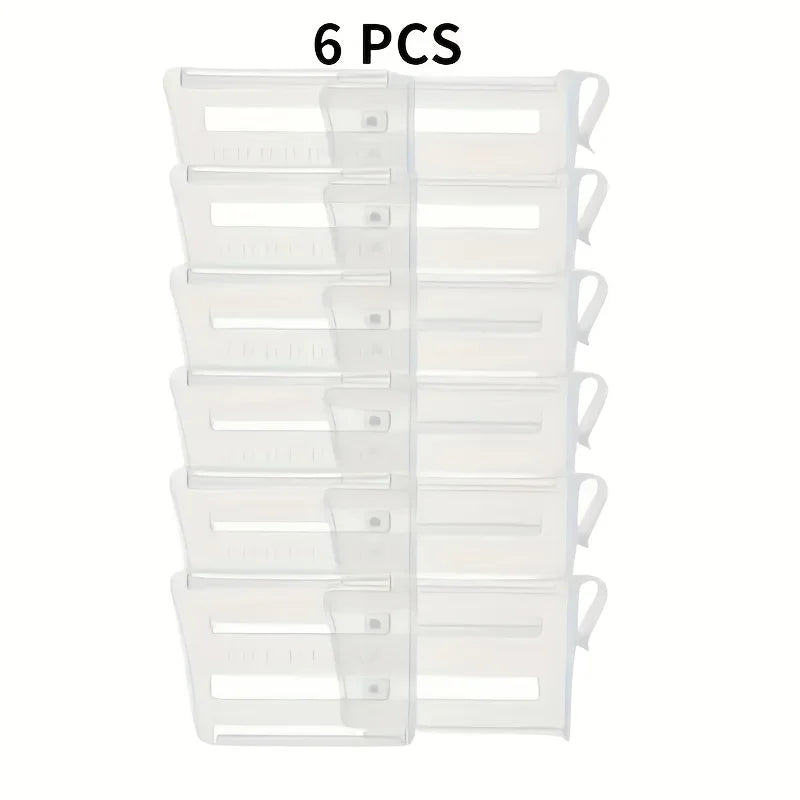 6/12 Adjustable Refrigerator Space Divider - Expandable Drink and Sauce Organizer - Maximize Fridge Storage, Neatly Arrangeds