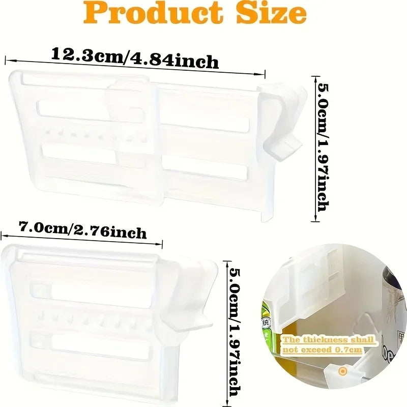 6/12 Adjustable Refrigerator Space Divider - Expandable Drink and Sauce Organizer - Maximize Fridge Storage, Neatly Arrangeds